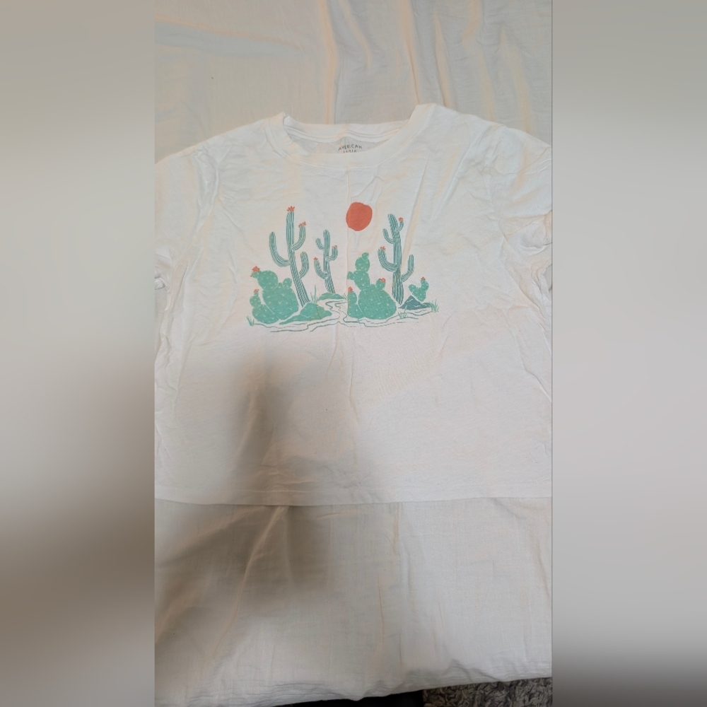 American Eagle Outfitters Cream T-Shirt